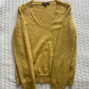 Cashmere XS Uniqlo Yellow V Neck Sweater